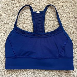 Lululemon Fit Physique Navy blue sports bra, size 6.